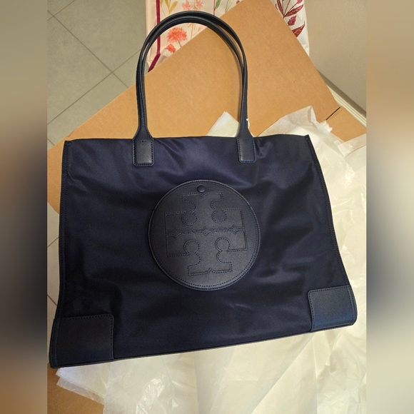 Brand new Tory Burch Navy Ella Tote - Picture 6 of 12